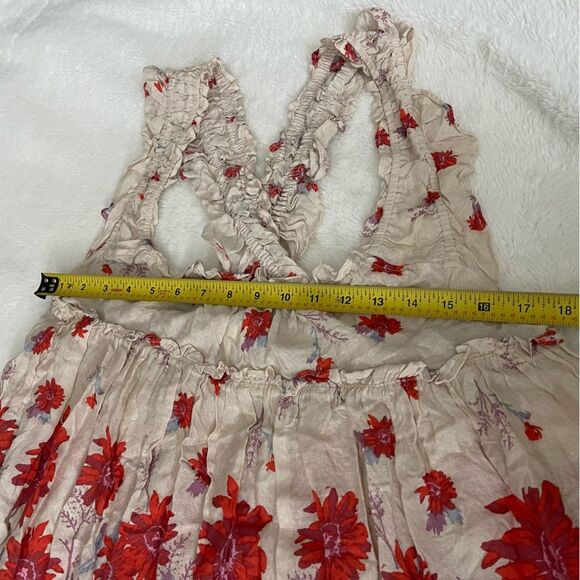 Free People Intimately Mini Dress ]Bali Wild Daisy Slip size L Large NWOT - Picture 2 of 9